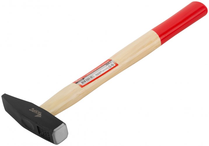 Молоток слесарный, деревянная ручка "Оптима" 300 гр. КУРС 44103