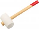 Киянка резиновая белая, деревянная ручка 60 мм ( 450 гр ) КУРС 45333