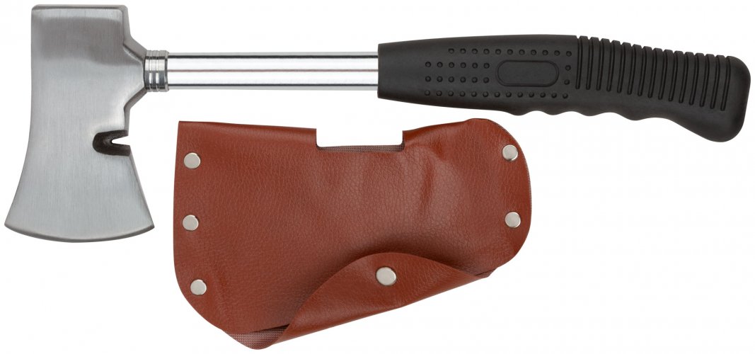 Топор туриста с чехлом, металлическая ручка 600 гр. КУРС 46262