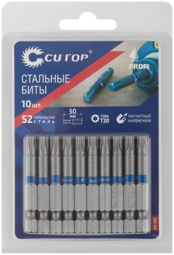 Биты стальные, 10 шт., TORX T30, 50 мм CUTOP 83-335
