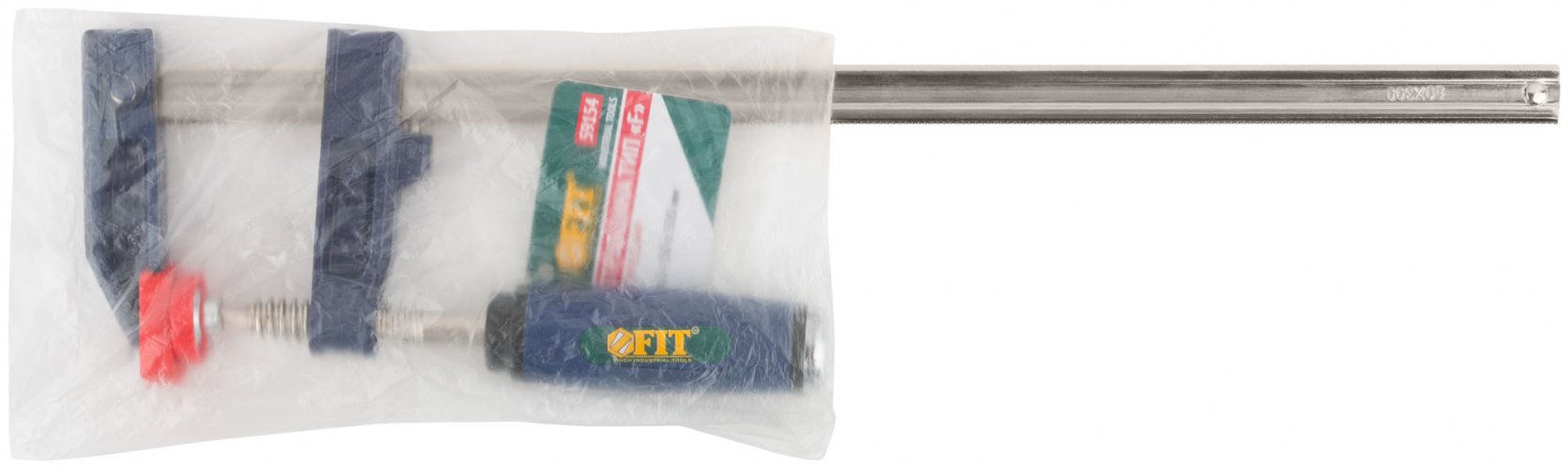 Струбцина тип "F" усиленная, мягкая ручка 50х300 мм FIT 59154