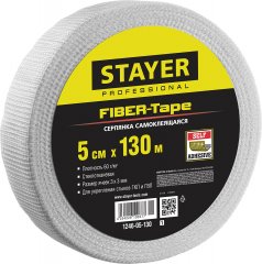 Самоклеящаяся серпянка STAYER FIBER-Tape 5 см х 130м, Professional 1246-05-130 1246-05-130_z01