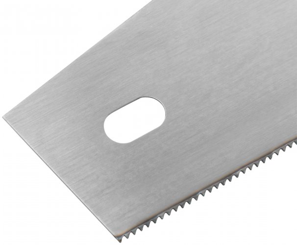 Ножовка по ламинату, мелкий каленый зуб 12 ТPI (шаг 2 мм), заточка, пласт.прорезиненная ручка 400 мм FIT 40479