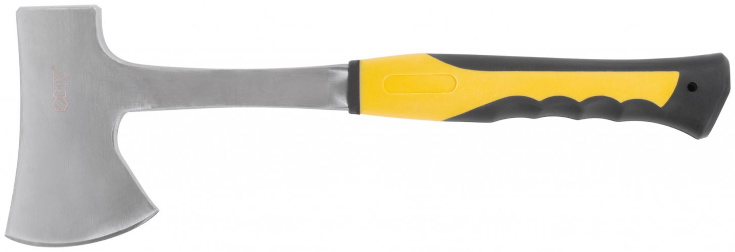 Топор туриста цельнометаллический пластиковая прорезиненная ручка 600 гр. FIT 46268