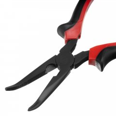 Длинногубцы изогнутые Black Nickel, 200 мм, двухкомпонентные рукоятки Matrix 17462