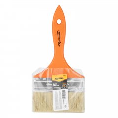 Кисть плоская Slimline 4" (100 мм), натуральная щетина, деревянная ручка Sparta 824455