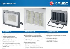 Светодиодный прожектор ЗУБР Профессионал ПСВ-150 150Вт 57140-150