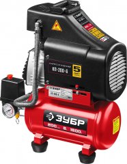 Безмасляный воздушный компрессор ЗУБР 200 л/мин, 1500 Вт КП-200-6