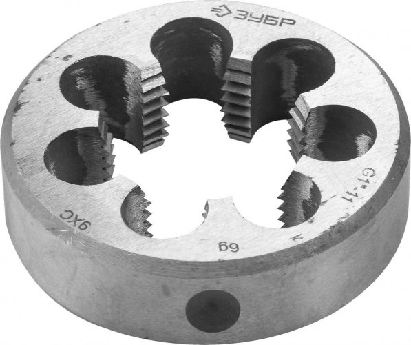 Плашка круглая Мастер для нарезания трубной резьбы G 1" ЗУБР 4-28032-1