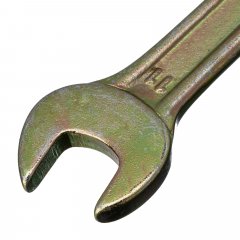 Ключ рожковый, 10 х 11 мм, желтый цинк Сибртех 14304