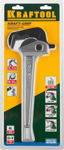 Трубный ключ KRAFTOOL MASTERGRIP быстрозажимной, 1/2-2 27365-14