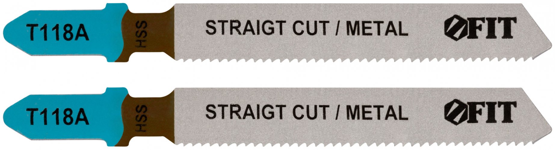 Полотна по металлу, HSS, фрезерованные, волнистые зубья, 76/51/1,2 мм (T118A), 2 шт. FIT 40964