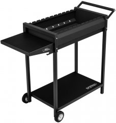 Мангал сварной на колесах, 662 х 390 х 152/805 мм, сталь 2 мм, кочерга в комплекте, Camping Palisad 69669