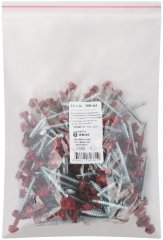 Шурупы кровельные со сверлом 4.8 х 50 красный 100шт , RAL 3011 XВАТ 23541-0
