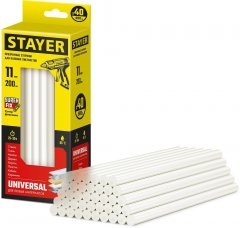 Стержни для клеевого пистолета STAYER Super Fix Universal 11x200 мм, 40 шт 2-06821-T-S40