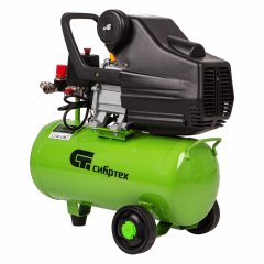 Компрессор воздушный КК-1100/22, 1, 1 кВт, 135 л/мин, 22 л, прямой привод, масляный Сибртех 58036