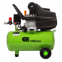 Компрессор воздушный КК-1100/22, 1, 1 кВт, 135 л/мин, 22 л, прямой привод, масляный Сибртех 58036
