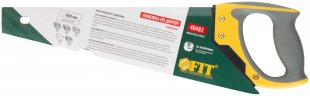 Ножовка по дереву, мелкий каленый зуб 12 ТPI, 3D заточка, 3К пласт.прорезиненная ручка, 400 мм FIT 40482
