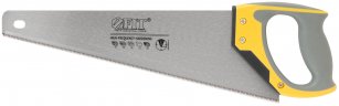 Ножовка по дереву, мелкий каленый зуб 12 ТPI, 3D заточка, 3К пласт.прорезиненная ручка, 400 мм FIT 40482