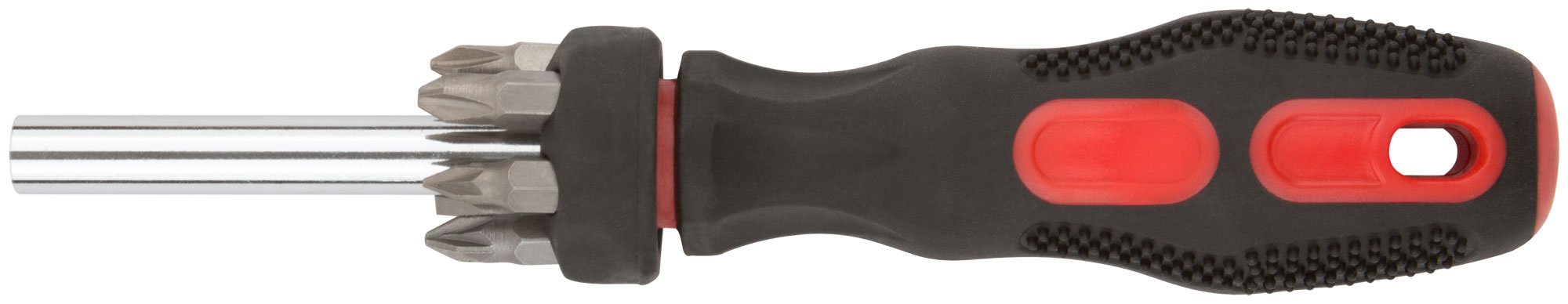 Отвертка 6 CrV бит, прорезиненная ручка с антискользящим покрытием КУРС 56238