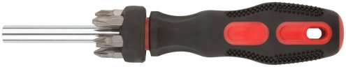 Отвертка 6 CrV бит, прорезиненная ручка с антискользящим покрытием КУРС 56238