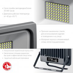 Светодиодный прожектор ЗУБР Профессионал ПСВ-50 50Вт 57140-50