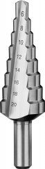 Ступенчатое сверло по металлу ЗУБР Профессионал 6-20 мм, 8 ступеней, сталь Р6М5 29670-6-20-8_z01