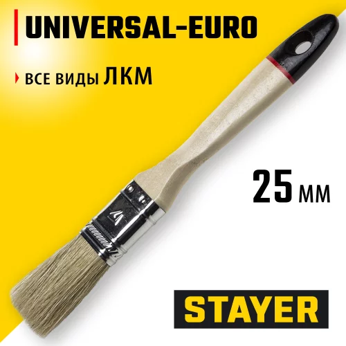 Плоская кисть STAYER UNIVERSAL-EURO 0102-025