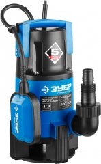 Дренажный насос ЗУБР Профессионал 400 Вт для грязной воды НПГ-Т3-400