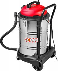 Строительный пылесос ЗУБР МАСТЕР модель М4-60, 60л, 1400Вт, сухая и влажная уборка, корпус из нержавеющей стали, розетка до 2000Вт ПУ-60-1400 М4