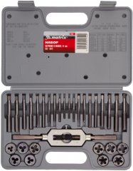 Набор метчиков и плашек М3-М12, 31 предмет Matrix 77337