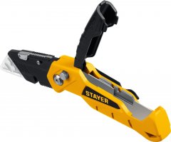 Нож универсальный металлический с трапециевидным лезвием Hercules-А24 STAYER 0946