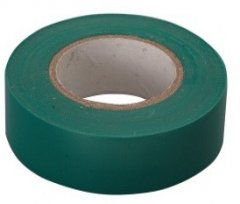 Изолента ПВХ, 15 мм х 10 м, зеленая Сибртех 88791