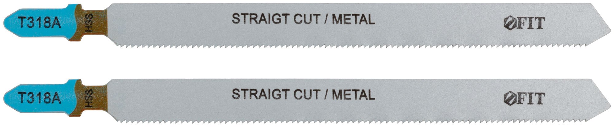 Полотна по металлу, HSS, фрезерованные, волнистые зубья, 132/106/1,2 мм (T318A), 2 шт. FIT 40966