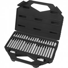 Набор бит HEX, Torx , SPLine, хвостовик-шестигранник 1/2, CrV, 42 шт. Stels 11318