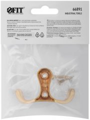 Крючок двойной, золото FIT 66891