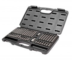 Набор бит 1/2" 3/8" SPLINE, TORX, HEX с держателем 40 предметов в кейсе JTC-3965
