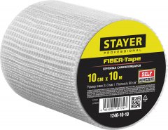 Самоклеящаяся серпянка STAYER FIBER-Tape, 10 см х 10м, Professional 1246-10-10