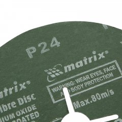 Круги фибровые 5 шт, Р 24, 180 х 22 mm Matrix 73919