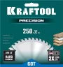 Диск пильный по дереву KRAFTOOL Precission 250x32 мм, 60Т 36952-250-32