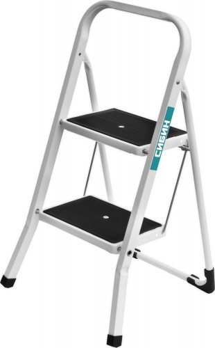 Стальная лестница-стремянка c широкими ступенями 2 ступени СИБИН 38807-02_z01