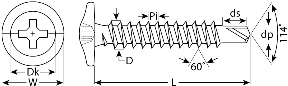 Саморезы с прессшайбой и сверлом по листовому металлу до 2 мм ЗУБР PH2 4,2х76 мм 100шт 4-300211-42-076