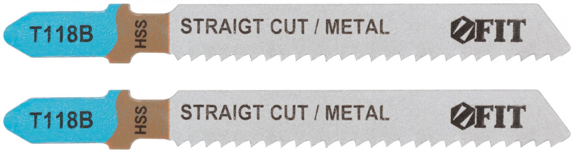 Полотна по металлу, HSS, фрезерованные, волнистые зубья, 76/51/2 мм (T118B), 2 шт. FIT 40967