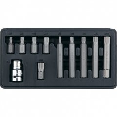 Набор бит SPLine, хвостовик-шестигранник 11/2, CrV, 10 мм, 11 предметов Stels 11312