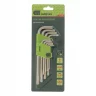 Набор ключей имбусовых Tamper-Torx , 9 шт: ТТ10-ТТ50.45x, закаленные, удлиненные, никель Сибртех 12322