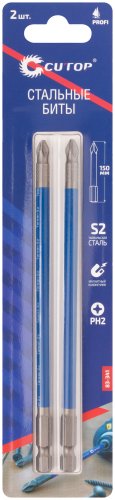 Биты стальные, 2 шт., PH2, 150 мм CUTOP 83-341