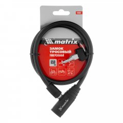 Замок тросовый универсальный, 8 х 650 мм Matrix 91830