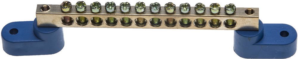 Шина нулевая поворотная, 12 полюсов, 100А, 5.2 мм, СВЕТОЗАР 49809-12