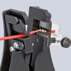 Инструмент для удаления изоляции с черной лакировкой 180 мм, KNIPEX, ( KN-1221180SB )