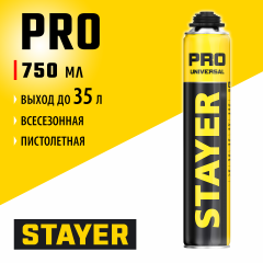 Монтажная пена STAYER PRO 750 мл, пистолетная, всесезонная 41135